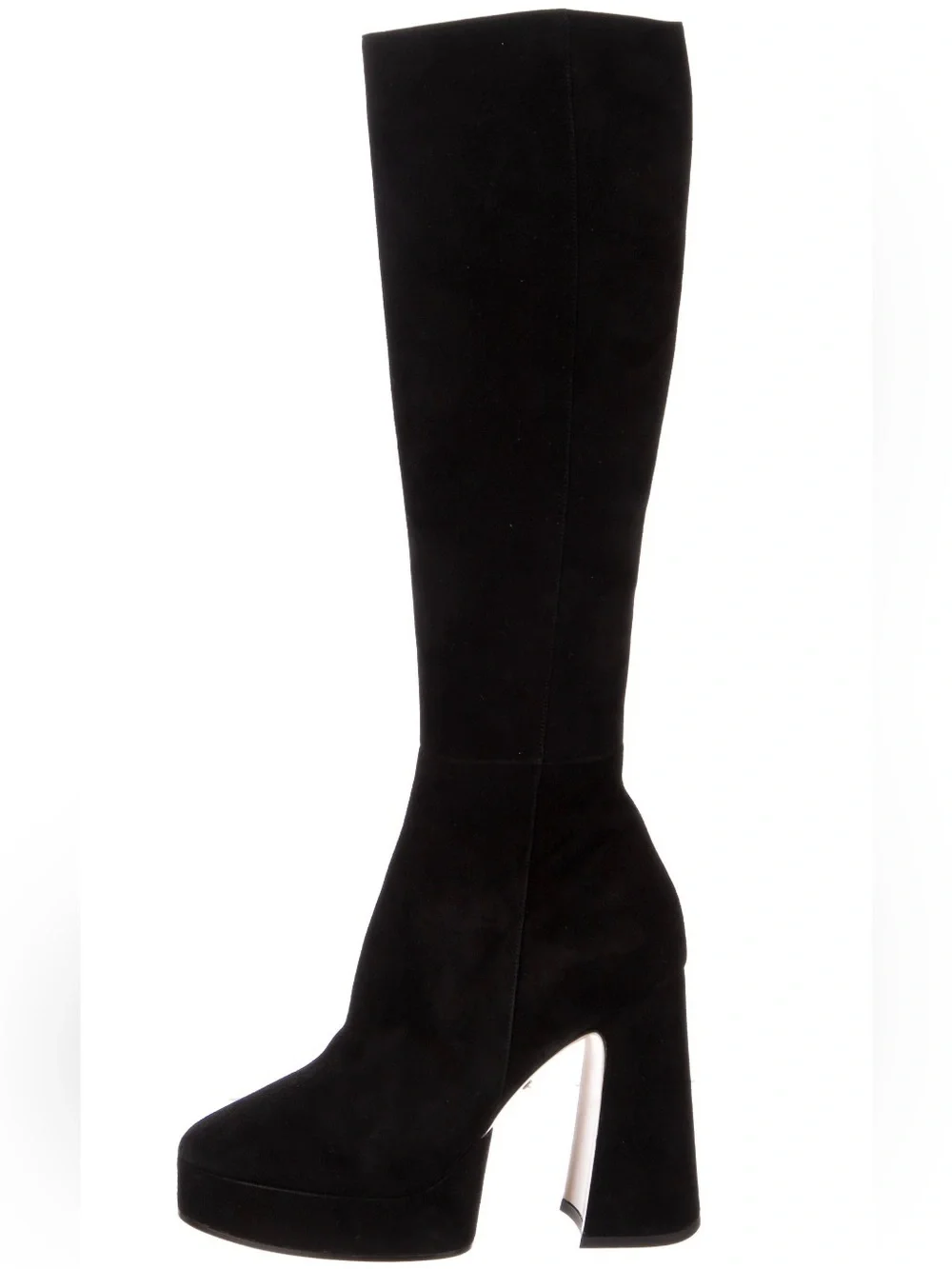Gucci Madame Black Suede Knee High Boots Size 37 / US 6 - Picture 1 of 10